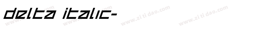 Delta Italic字体转换